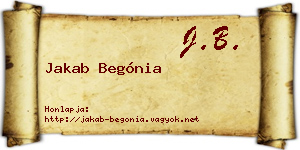 Jakab Begónia névjegykártya