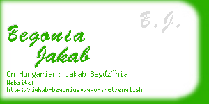 begonia jakab business card